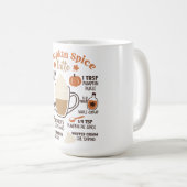 Mug Recette de latte d'épices Citrouilles mignonne (Devant droit)