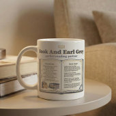 Mug Recette de livre et de thé Earl Grey