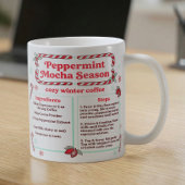 Mug Recette de Mocha à la Menthe Poivrée d'Hiver