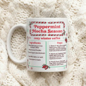 Mug Recette de Mocha à la Menthe Poivrée d'Hiver