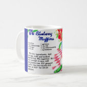 Mug Recette de Muffins aux Bleuets (Devant gauche)