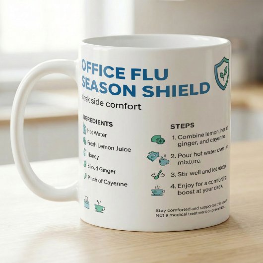 Mug Recette de routine de thé pour la saison de grippe
