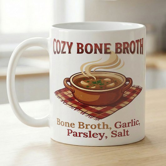 Mug Recette de soupe de bouillon d'os confortable pour