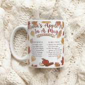 Mug Recette de tarte aux pommes de grand-mère automne