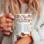 Mug Recette de tarte aux pommes de grand-mère automne