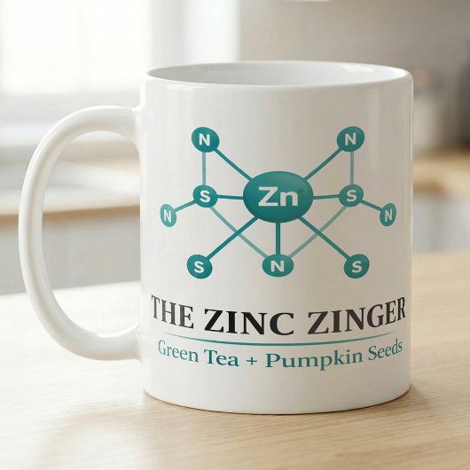 Mug Recette de thé vert humour science zinc