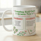 Mug Recette de thé vert pour une réinitialisation hebd