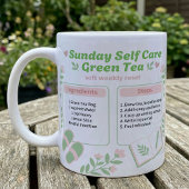 Mug Recette de thé vert pour une réinitialisation hebd
