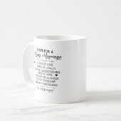Mug Recette pour des cadeaux de mariage de mariage heu (Devant gauche)