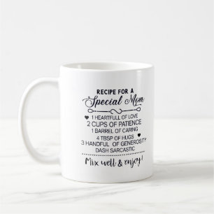 Mug Recette pour le cadeau de la fête des mères pour u