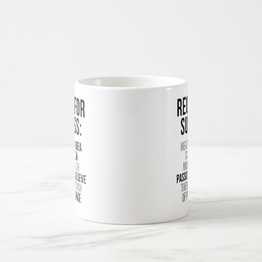 Mug Recette pour succès (Centre)