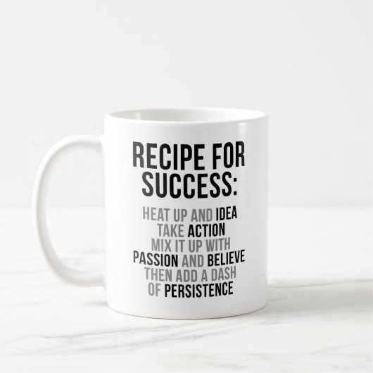 Mug Recette pour succès (Gauche)