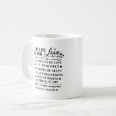 Mug Recette pour un mariage heureux, Cadeau de douche  (Devant gauche)