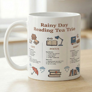 Mug Recettes de thé Cozy Focus Sleepy pour les lecteur