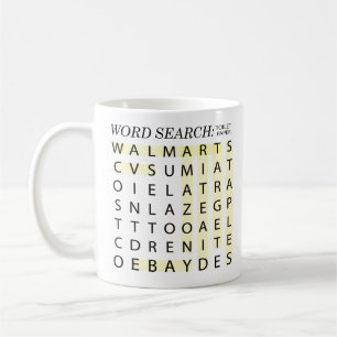Mug Recherche de mots sur papier de toilette amusant