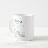 Mug Recherche de professeur préféré drôle avec message (Devant gauche)