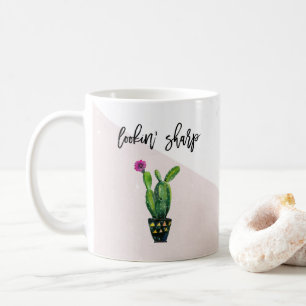 Mug Recherche de Sharp   Marbre rose et cactus