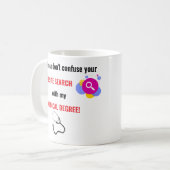 Mug Recherche De Site Web Modifiable Et Degré Médicale (Devant gauche)