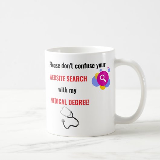 Mug Recherche De Site Web Modifiable Et Degré Médicale (Droite)