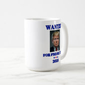 Mug Recherché pour le président Donald Trump 2024 (Devant droit)