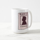 Mug Recherché : une conception d'affiche Connie Bby | (Devant droit)