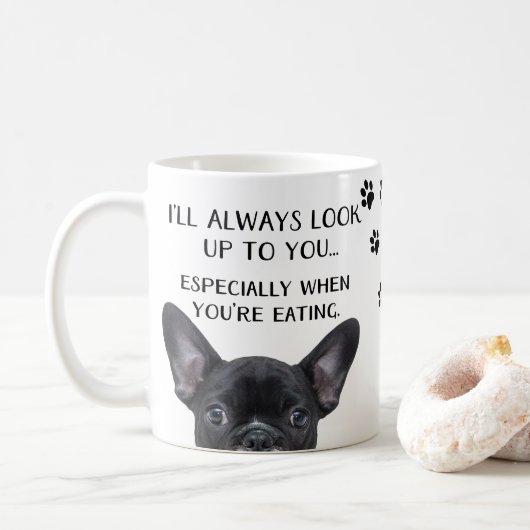 Mug Recherchez à vous fête des pères drôle de chien (Avec donut)