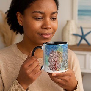 Mug Récif de corail coloré dans les rochers de l'océan