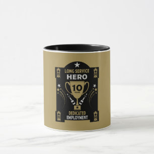 Mug Reconnaissance du service de longue durée Dix ans