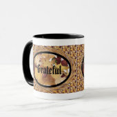 Mug Reconnaissant les feuilles d'automne dans les cadr (Devant gauche)