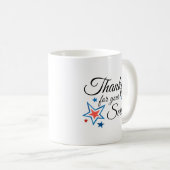 Mug Reconnaissant pour votre jour de vétérans de //de (Devant droit)
