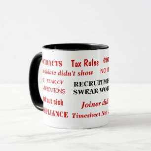 Mug Recrutement Jouer des mots désagréablement drôle R
