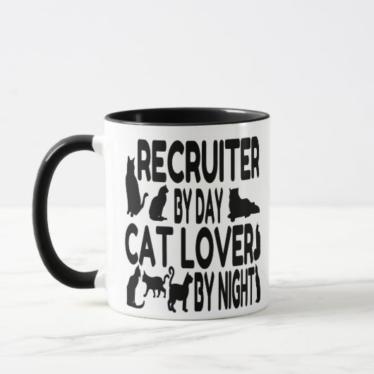 Mug Recruteur Amoureux des chats (Gauche)