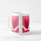 Mug Rectangle Abstrait en rouge (Devant gauche)