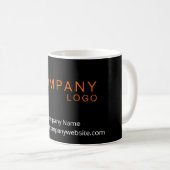 MUG RECTANGLE LOGO BUSINESS COMPANY MARQUÉ NOIR (Devant droit)
