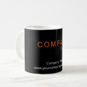 MUG RECTANGLE LOGO BUSINESS COMPANY MARQUÉ NOIR (Devant gauche)