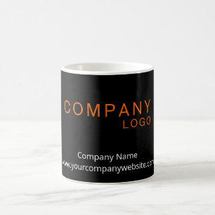 MUG RECTANGLE LOGO BUSINESS COMPANY MARQUÉ NOIR