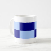 Mug Rectangles bleu clair et bleu foncé (Devant gauche)