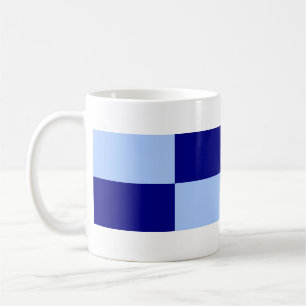 Mug Rectangles bleu-clair et bleu-foncé