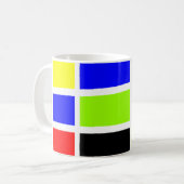 Mug Rectangles colorées 02 (Devant gauche)