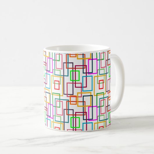 Mug Rectangles de chevauchement (Devant droit)