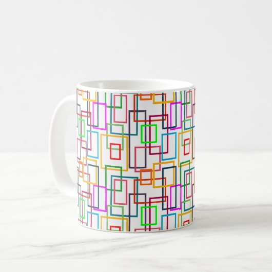 Mug Rectangles de chevauchement (Devant gauche)