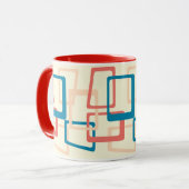 Mug Rectangles de l'ère atomique du milieu du siècle B (Devant gauche)