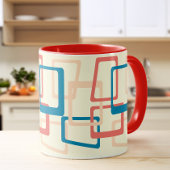 Mug Rectangles de l'ère atomique du milieu du siècle B