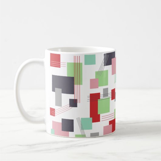 Mug Rectangles et lignes Abstraites (Gauche)