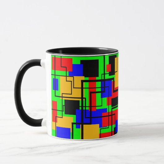 Mug Rectangles et lignes Bauhaus (Gauche)