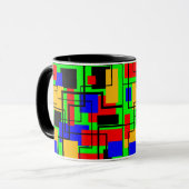 Mug Rectangles et lignes Bauhaus (Devant gauche)