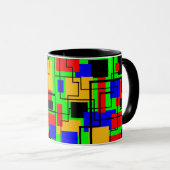 Mug Rectangles et lignes Bauhaus (Devant droit)