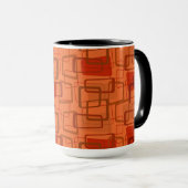 Mug Rectangles graphiques orange modernes du milieu du (Devant droit)