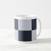 Mug Rectangles marine et gris (Devant droit)