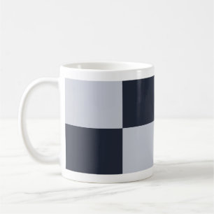 Mug Rectangles marine et gris